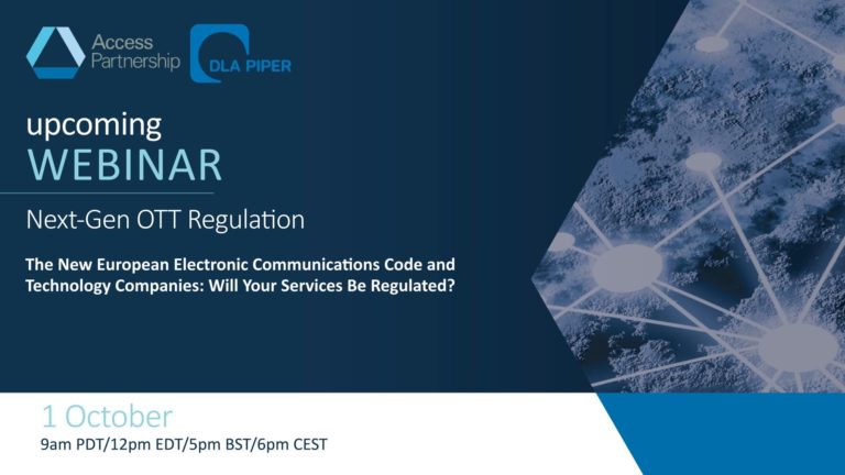 Webinar Recording | The New European Electronic Communications Code: Will Your Services Be Regulated?