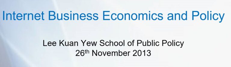 Internet Business Economics and Policy