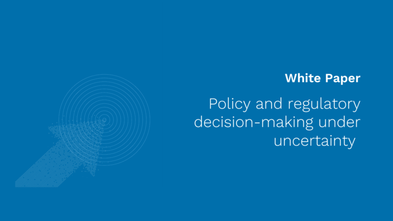 Policy and regulatory decision-making under uncertainty